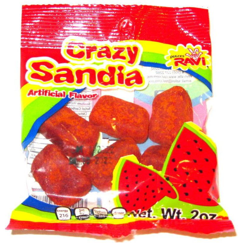 Ravi Crazy Sandia Mexican Candy Pouch 2oz Bag