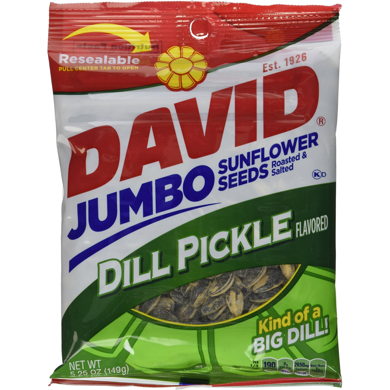 David Dill Pickle Salted & Roasted Jumbo Sunflower Seeds