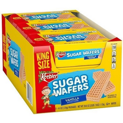 Keebler Sugar Wafers, Vanilla, King Size 4.4oz Pack