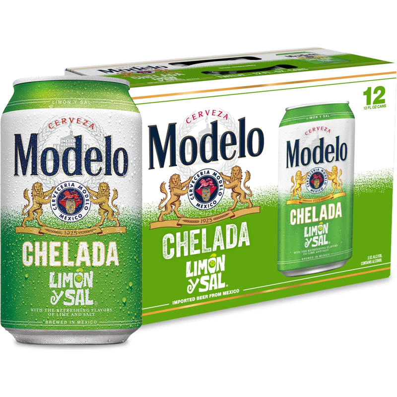 Modelo Chelada Limon y Sal Import Flavored Beer 12 Pack 12oz Cans