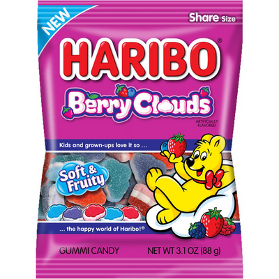 Haribo Berry Clouds 3.1oz Bag Gummi Candy