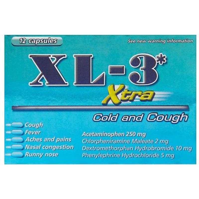 Midway XL 3 Cold And Cough, Xtra, Capsules