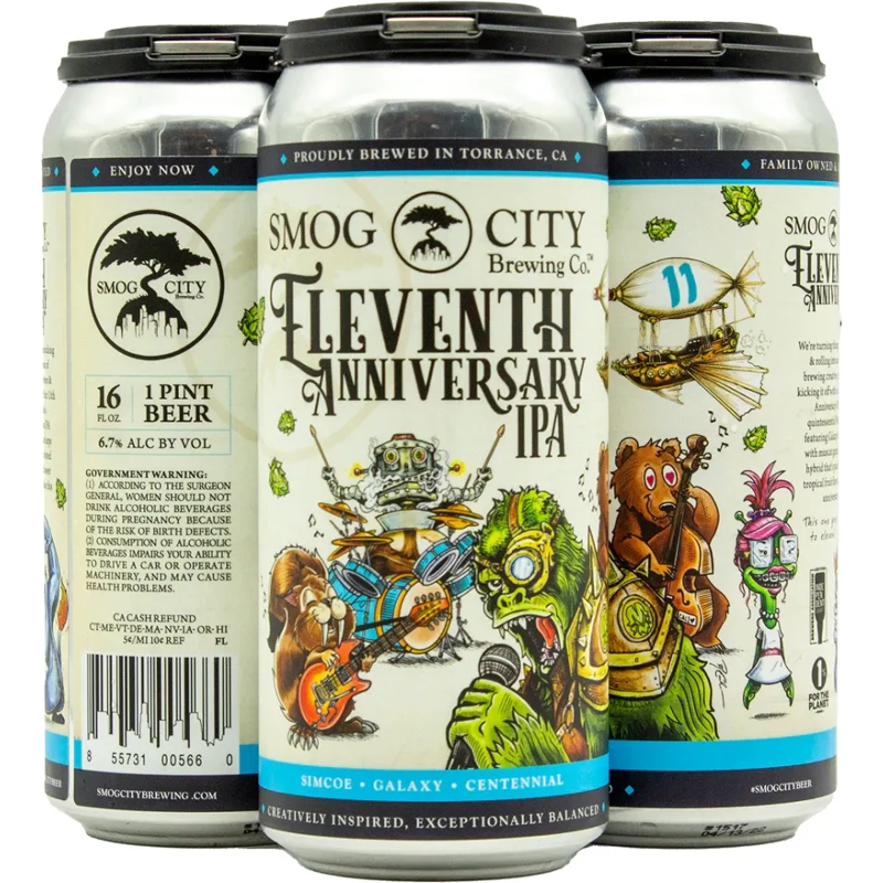 Smog City Brewing 11th Anniversary IPA 16oz Can