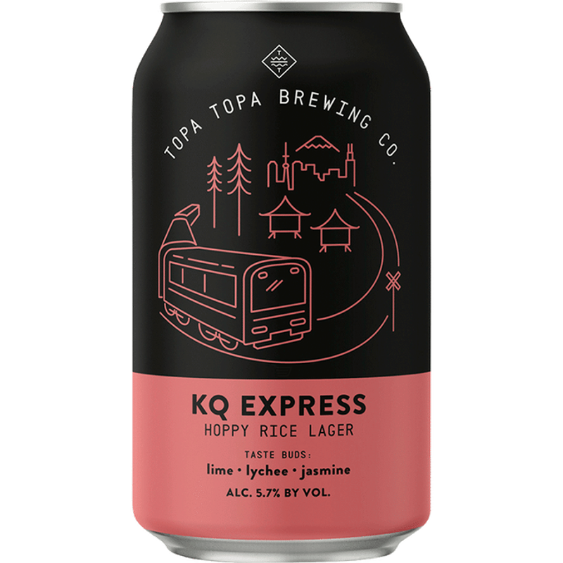 Topa Topa Brewing Co. KQ Express Hoppy Rice Lager Beer 12oz