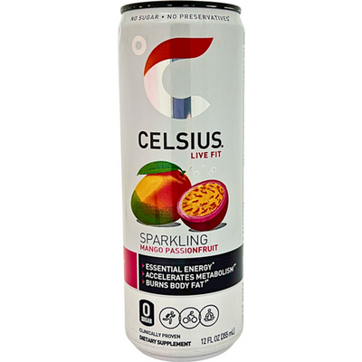 Celsius Sparkling Mango Passionfruit Energy Drink - 12 Fl Oz Can