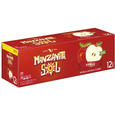 Manzanita Sol Soda Apple 12 Pack 12 oz Cans