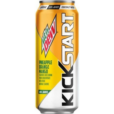 Mountain Dew Kickstart Energizing Pineapple Orange 16oz Can