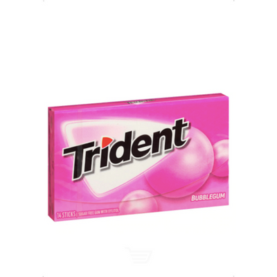 Trident Sugar Free Gum Bubblegum - with Xylitol 26.6g Box