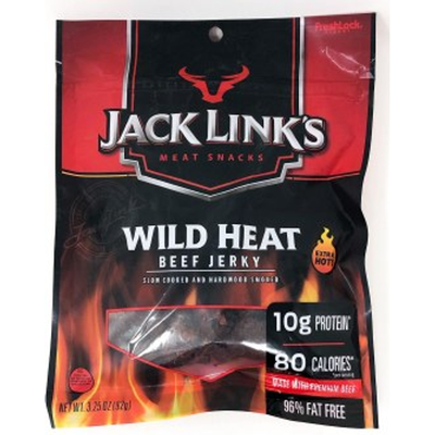 Jack Link's Beef Jerky Wild Heat 3.25oz Bag