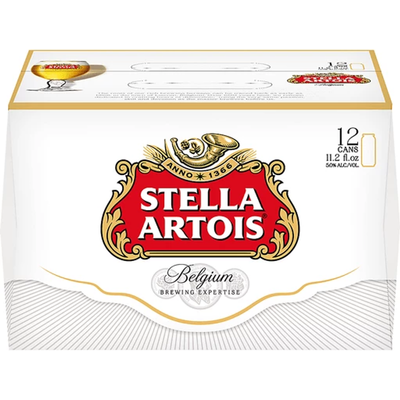 Stella Artois 12x 11.2 oz cans (5% ABV)