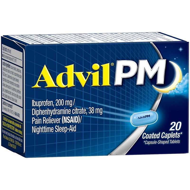 Advil PM Pain Reliever 24 ct Coated Caplets