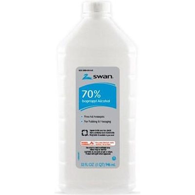 Swan 70% Isopropyl Alcohol 32oz Plastic Bottle