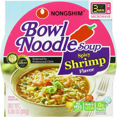 Nongshim Bowl Noodle Soup Spicy Shrimp