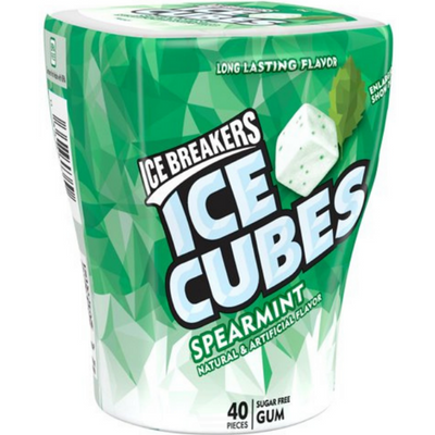 Ice Breakers Sugarfree Spearmint Gum Cubes 40 CT