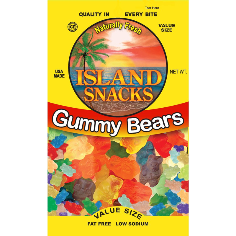 Island Snacks Gummy Bears 8 oz