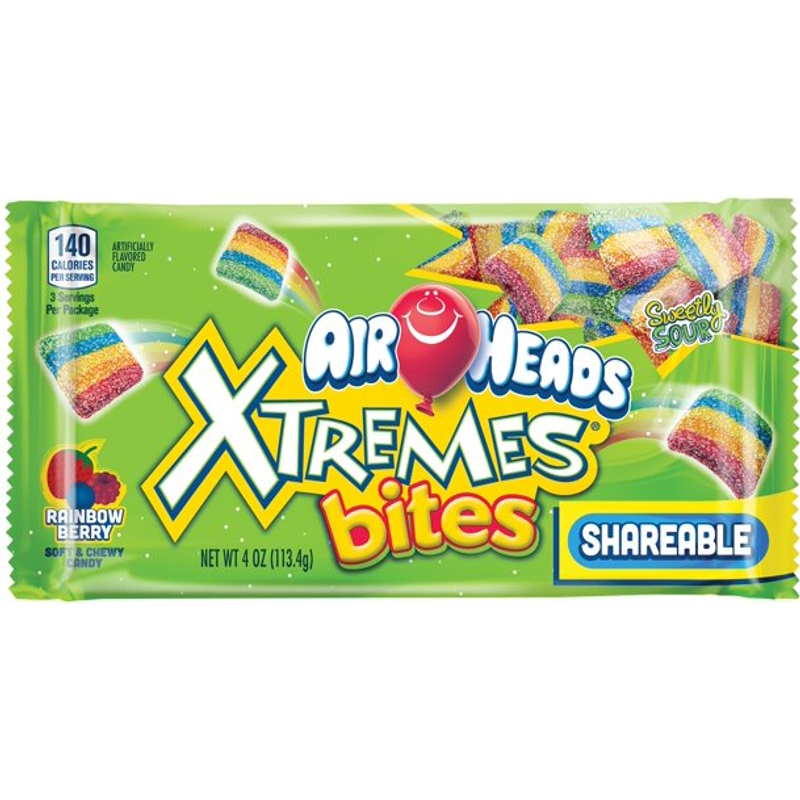 Airheads Xtreme Rainbow Berry Candy Bites 4oz Bag