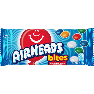 Air Heads Bites Artificially Flavored Candy Fruit 2 oz Bag