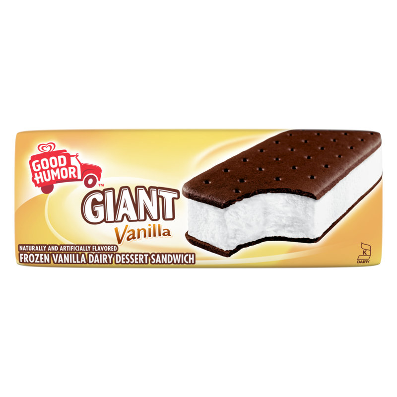 Good Humor Giant Vanilla Ice Cream Sandwich 1oz Count