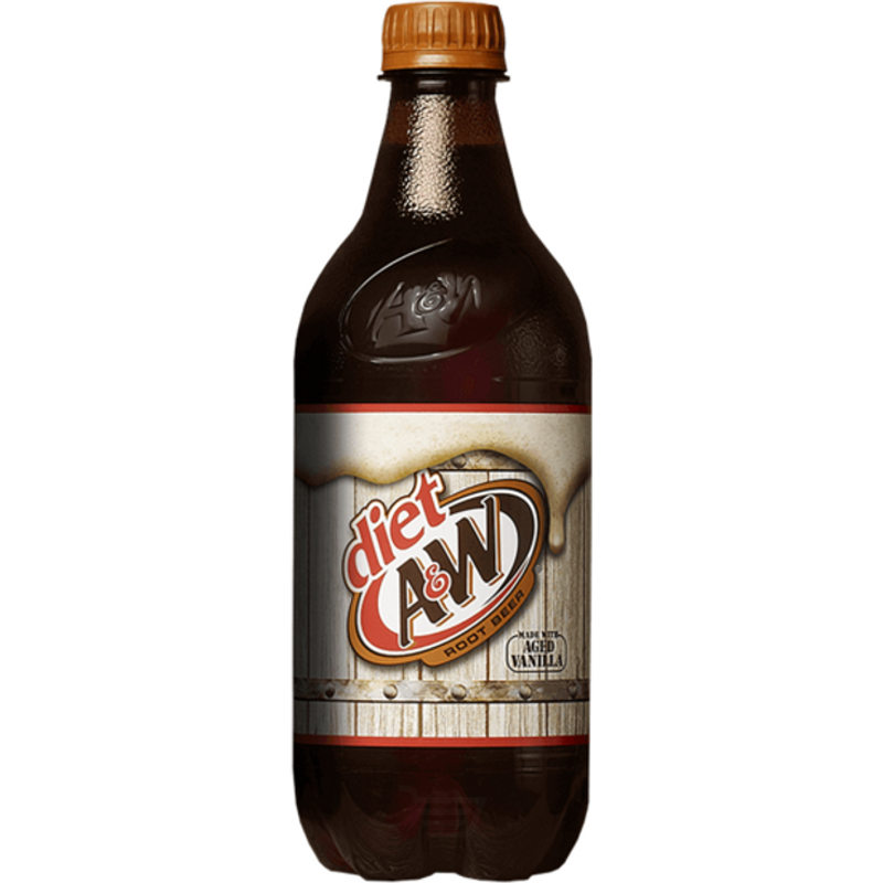 Diet A & W Root Beer Caffeine Free 20 oz Bottle