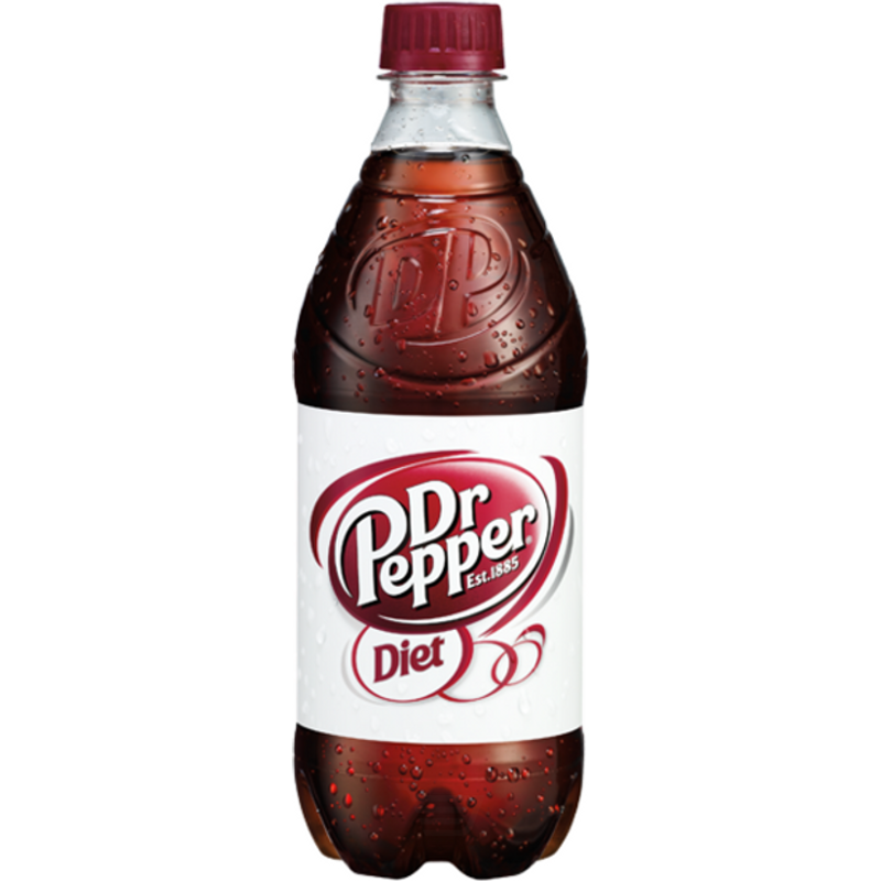 Diet Dr Pepper Soda 20 oz Bottle