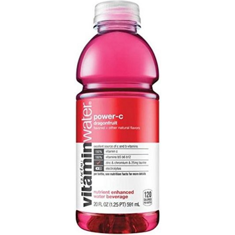 Glaceau Vitamin Water Nutrient Enhanced Water Beverage power-C - dragonfruit 20 oz Bottle