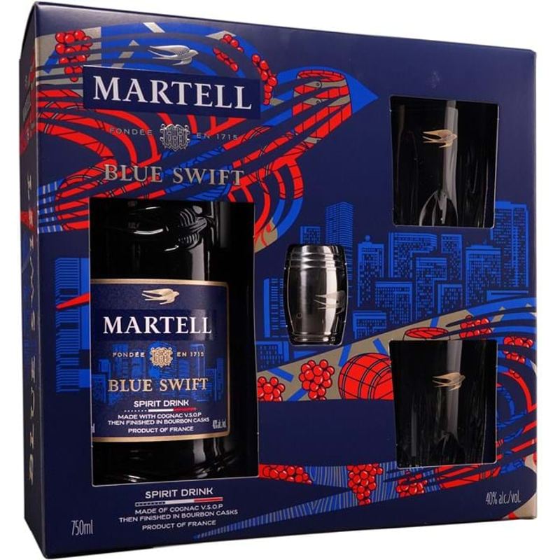 Martell Blue Swift Spirit Drink Cognac V.S.O.P. Finished in Bourbon Casks 750mL