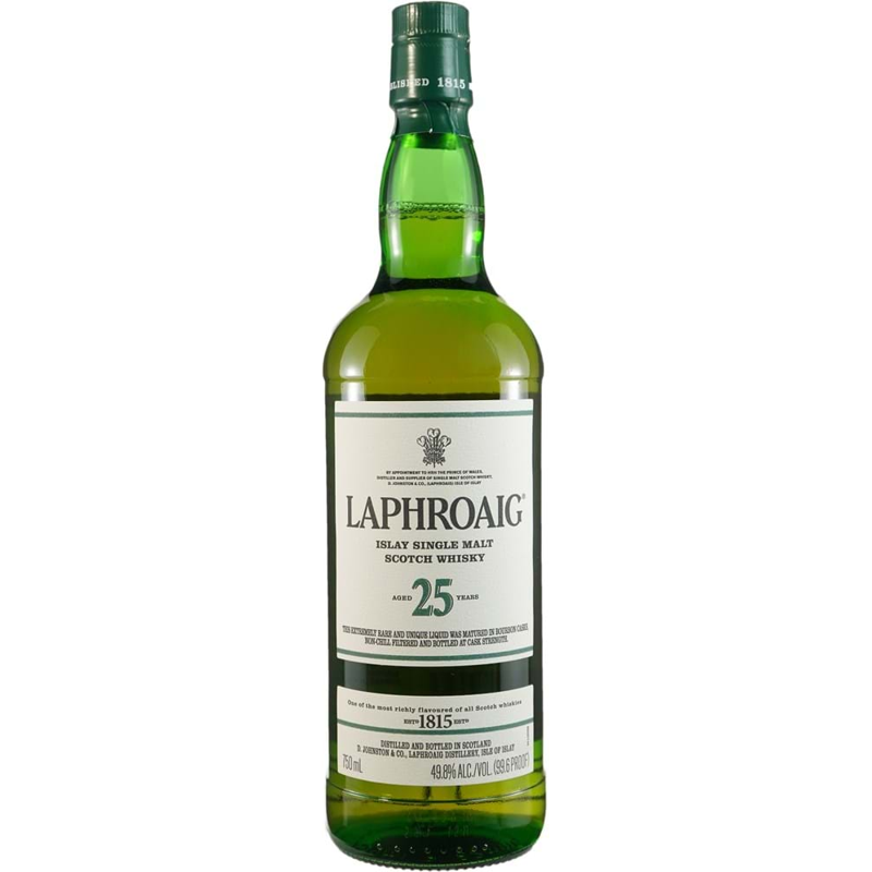 Laphroaig Scotch Single Malt 25 Year Cask Strength Scotch 750mL