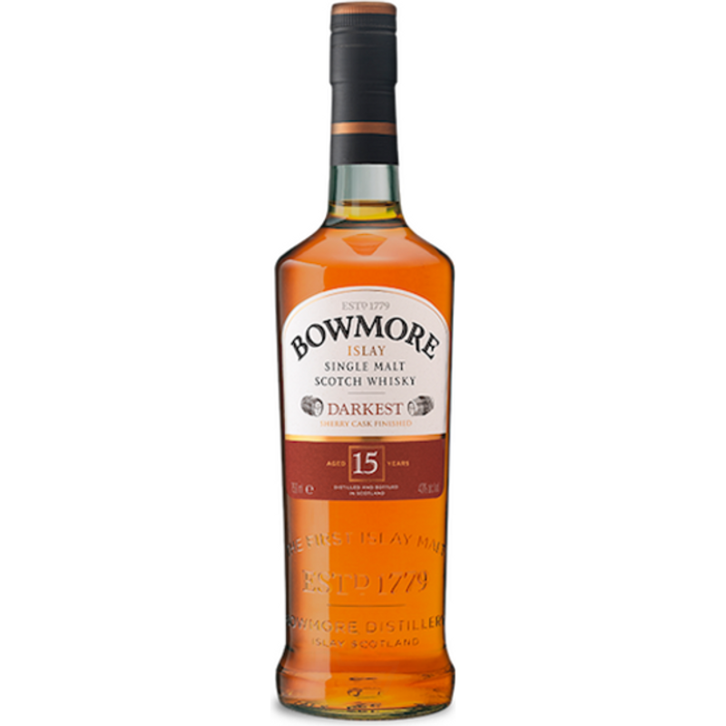 Bowmore Darkest Islay Single Malt Scotch Whisky 15 Year 750mL